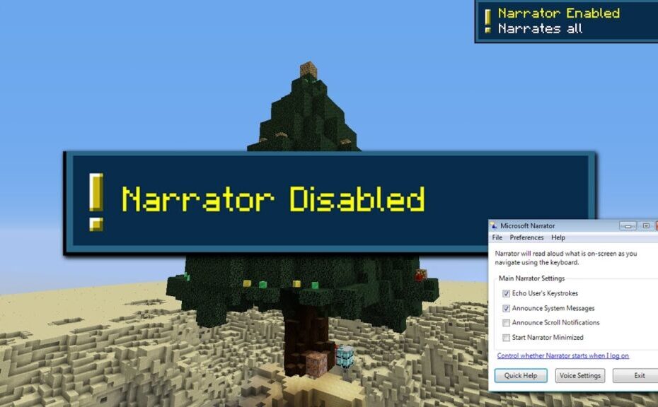 Turn off Narrator in Minecraft